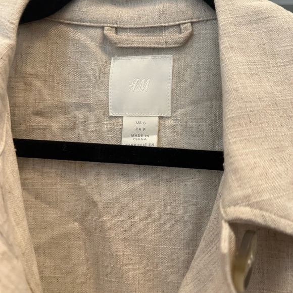 Linen belted utility jacket safari inspired - Picture 3 of 3